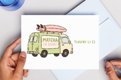 Retro Matcha Surf Club Clipart - Cute Coastal PNG Graphics Product Image 7