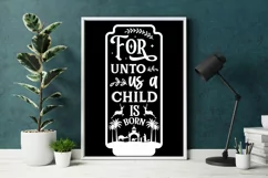 For unto us a child is born SVG, Christmas SVG Product Image 3