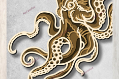 Multilayer Octopus Laser Cut 3D File Mandala SVG Ocean DXF Product Image 4