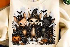Cute Halloween Bats PNG, Coquette Bat Trio Sublimation, Bats Product Image 1