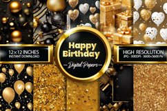 Happy Birthday Seamless Digital Papers, Birthday Pattern Product Image 1