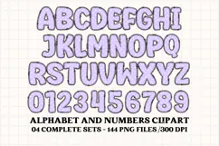 Unicorn Alphabet png clipart, unicorn letters doodle Product Image 4