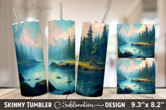 Lake Background Tumbler Design Product Image 1