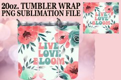 Timeless charm 20oz tumbler wrap, Flower Quote Product Image 1