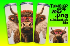 Delightful Cow Love Sublimation 20oz Tumbler, Cheer Product Image 1
