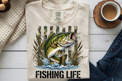 Fishing Life Bass PNG, Camo American Flag Sublimation Product Image 8