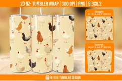 Hen Tumbler Wrap Designs, Sublimation Wrap Product Image 1