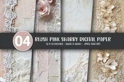 Blush pink shabby digital paper Product Image 1