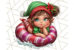 Summer Christmas Clipart PNG, Tropical Holiday Art Clip Art Product Image 2