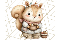 Thanksgiving Woodland Animals Clipart PNG Product Image 2
