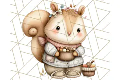 Thanksgiving Woodland Animals Clipart PNG Product Image 2