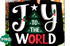 Vintage Christmas Joy to the World Png Product Image 1