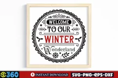Welcome to our winter wonderland SVG, Farmhouse Christmas Product Image 3