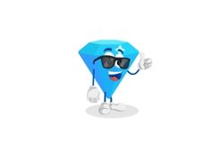Diamond logo mascot thumb pose Product Image 1