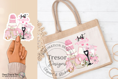 Pink Just Married Wedding PNG Bride Clipart Sublimation Product Image 8