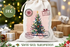 Christmas Tree Santa Sack, Pink Christmas Tree PNG Product Image 1