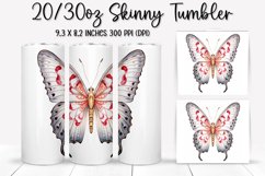 Bejeweled Butterfly Tumbler Design - Sublimation PNG Design Product Image 1