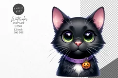 Halloween clipart, Black cat clipart, Kids Halloween Product Image 1