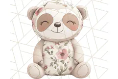 Pink Floral Stuffed Animal Clipart PNG, Cute Stuffed Animals Product Image 2