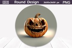 3D Pumpkin Halloween Sublimation | Pumpkin Faces Design Product Image 1