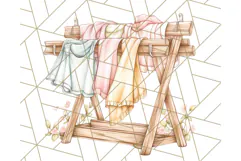 Cozy Laundry Day Clipart PNG Pastel Home Decor, Home Png Product Image 2