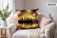 Happy New Year PNG Pillow, Festive New Year's Eve 2026 PNG Product Image 1