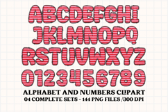 Valentine Alphabet Clip Art, valentines day letters doodle Product Image 4