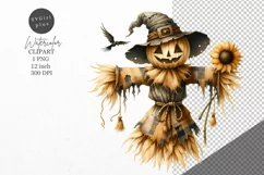Halloween clipart, Scarecrow clipart, Autumn clipart Product Image 1