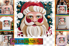 Bright TOTE BAG Designs PNG, Christmas Product Image 1