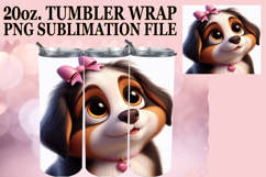 Cozy vibes 20oz tumbler wrap, 3D Dog Product Image 1