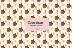 Cute Acorn seamless pattern Product Image 1