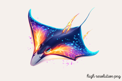 Bioluminescent Sea Animal Clipart PNG Product Image 1
