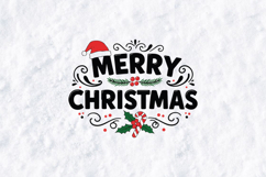 Merry Christmas SVG Swirl &amp; Candy Cane Holiday Design Product Image 3