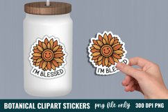 Botanical Clipart Sticker, I&#039;m blessed Sticker Product Image 1