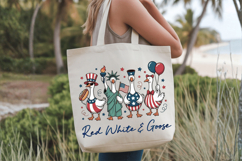 Patriotic Funny Goose PNG T-Shirt|4th of July PNG Sublimatio Product Image 5