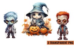 Watercolor Cute Halloween Clipart Sublimation , PNG Product Image 1