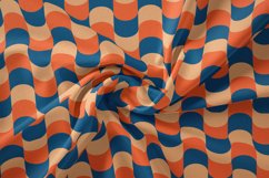 Geometric vintage pattern with waves in the style of the 60s Product Image 3