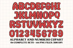 Christmas Alphabet png clipart, christmas letters doodle Product Image 4