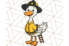 Goose Occupation Clipart PNG, Cute Job-Themed Graphics Product Image 2