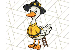 Goose Occupation Clipart PNG, Cute Job-Themed Graphics Product Image 2