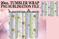 Enchanted reflections 20oz tumbler wrap, Gold Flower Product Image 1