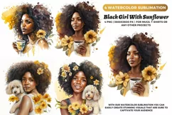 Black Girl With Sunflower | 4 Black Magic Girl Sublimation Product Image 1
