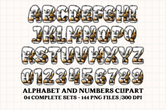 Halloween Alphabet png clipart, halloween letters doodle Product Image 4