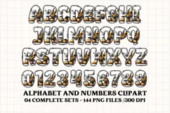 Halloween Alphabet png clipart, halloween letters doodle Product Image 4