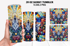 Boxer Skinny Tumbler 20oz Wrap Design,4th of july Tumble PNG Product Image 1