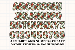 Christmas Alphabet png clipart, christmas letters doodle Product Image 4