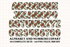Christmas Alphabet png clipart, christmas letters doodle Product Image 4