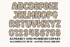 Fall Autumn Alphabet png clipart, fall autumn letters doodle Product Image 4