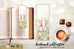 EASTER BUNNY BOOKMARK| Spring Easter watercolor png Product Image 1