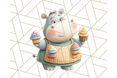 Cozy Safari Baking Animals PNG, Cute Jungle Kitchen Art Product Image 2